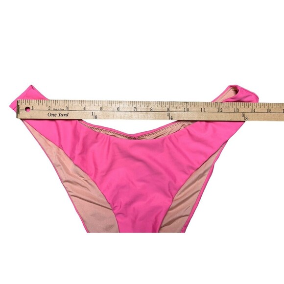 New! J.Crew Bikini Bottom Women’s Med Curved Waist Cheeky Tropical Pink BC125 - Picture 2 of 7